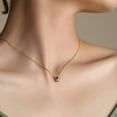 thumbnail image 4 of S.Leaf Water Drop Necklace 925 White Gold Plating over SilverMinimalist Sterling Silver Choker Necklaces (Silver-Necklace), 4 of 7
