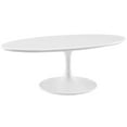 thumbnail image 2 of Modway Lippa 48" Oval-Shaped MDF Wood Top Coffee Table in White, 2 of 6