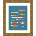 thumbnail image 1 of Theodore, James 25x32 Gold Ornate Wood Framed with Double Matting Museum Art Print Titled - Scandia Fish Orange, 1 of 4