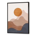 thumbnail image 2 of Designart Abstract Red Moon In Earth Toned Mountains II FLOAT FRAME WALL ART, 2 of 4