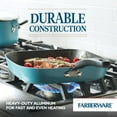 thumbnail image 3 of Farberware Cookstart DiamondMax Nonstick Square Deep Grill Pan/Griddle, Dishwasher Safe, 11 Inch - Aqua, 3 of 4