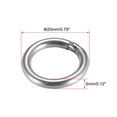 thumbnail image 2 of Welded O Ring, 20 x 3mm Strapping Round Rings Stainless Steel 20 pcs, 2 of 5