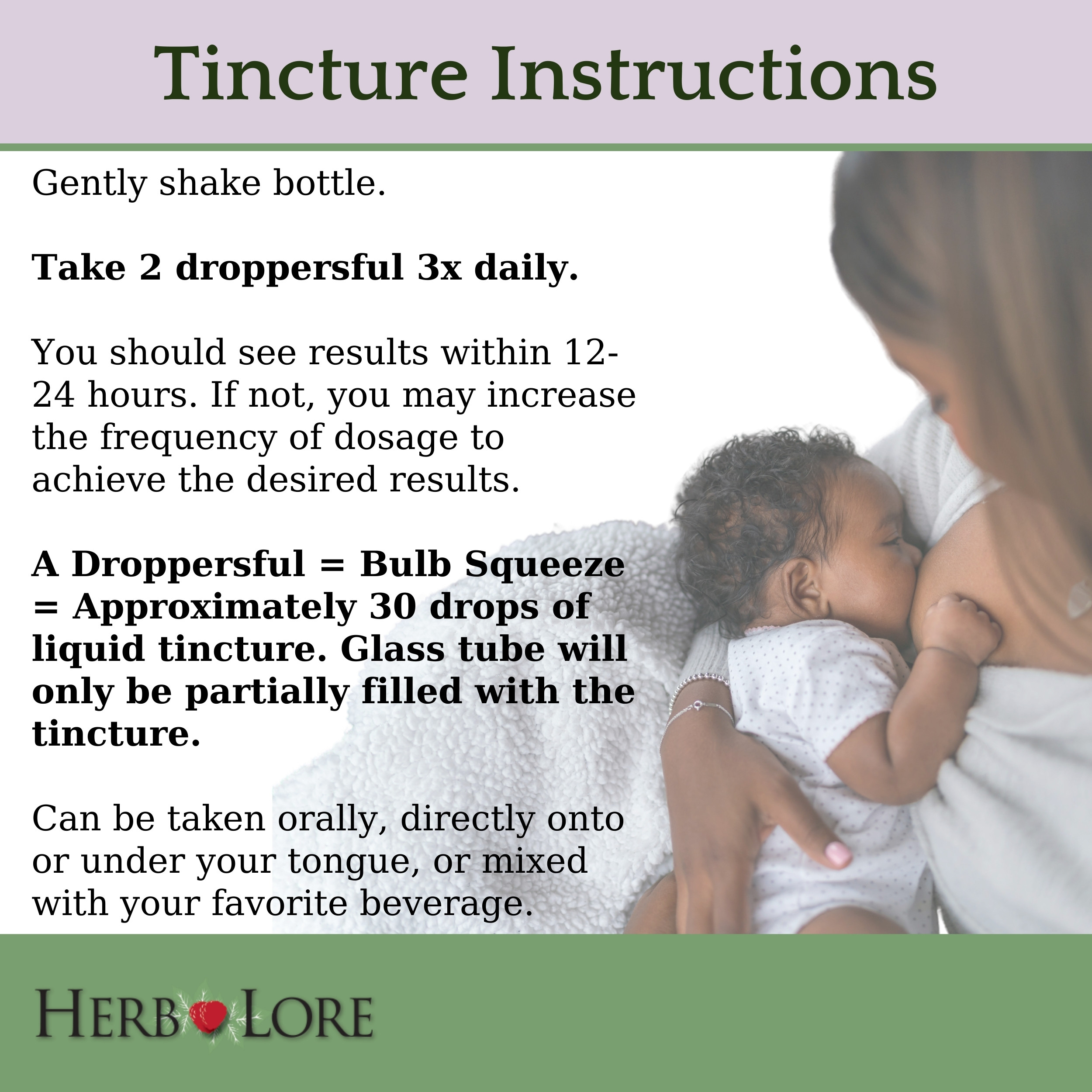 Herb Lore Organic Nursing Tincture – Liquid Lactation Support Supplement to Increase Breast Milk Supply - Alcohol Free (4 fl oz)