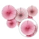 thumbnail image 5 of Naiovety 6 unids/set abanico plegable de papel decoración de fiesta en casa de una sola capa abanico de flores plegable DIY Kits de decoración para fiestas rosado, 5 of 6