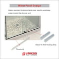 thumbnail image 6 of UKS05-3/8" (10mm) Sliding Glass Shower Door, 61-65" W x 80" H Frameless Bathroom Door with Easy-Cleaning Coating, 6 of 9