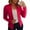 Red, variant on Dyfzdhu Cropped Blazers for Women Plus Size Fall Winter Long Sleeve Solid Color Suit Jacket Slim Fit Dark Blue