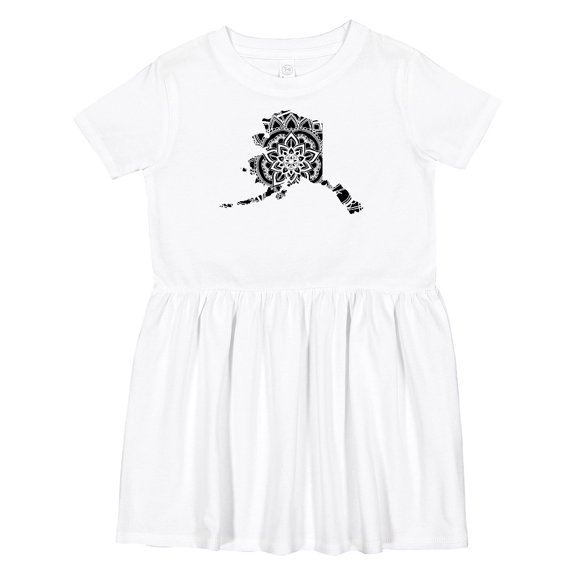 Inktastic Alaska Silhouette Mandala Girls Toddler Dress