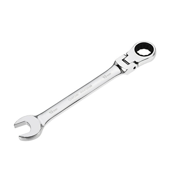 Llave de combinación de cabeza flexible de 19 mm con 72 dientes de Uxcell, acero CR-V