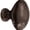 Antique Nickel, variant on Deltana KE125U15A Knob, Oval/Egg Shape in Antique Nickel
