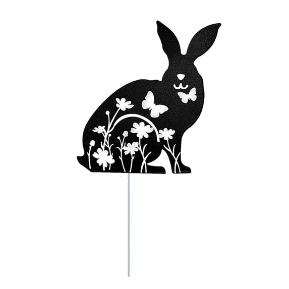 Rabbit Silhouette Lawn Stakes Party Supplies Simulation Decorative Ornaments Garden Statues for Landscape DIY Project Farm Outdoor