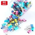 thumbnail image 3 of ¿Paquete De 80? Clips Para Carpetas Clips De Papel Limque Abrazaderas De Papel Con Cara Sonriente Hueca Linda De Colores 80 Piezas Clip De Tamaños Variados Para Regalos De Maestros De Oficina Y Cocina, 3 of 5
