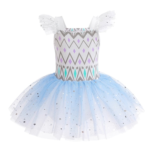 Vestido de ballet de gasa para niñas Ropa de gimnasia Falda de baile con lazo de manga corta zhangmenya LED