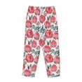 thumbnail image 5 of Naloa Rose Flowers Print Women’s Ultra-Soft Comfy Pajama Lounge Pants with Pockets & Drawstring, 5 of 8