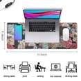 thumbnail image 5 of Long Mouse Pads for Desk,Pioneer Flower Floral Print Pattern Desk Mats on Top Of Desks, Desk Mouse Pad Extra Large with 3mm Non-Slip Base and Stitched Edge for Gaming,Office,Work,Home 31.5"x11.8", 5 of 6