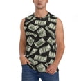 thumbnail image 6 of Daiia Dollar Printed Men's Tank Tops,Casual Soft Sleeveless Gym Muscle Shirts Bodybuilding Tee-X-Large, 6 of 8