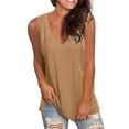 thumbnail image 2 of Tank Tops for Women 2026 Summer Casual Lightweight Loose Fit V Neck Sleeveless Shirt Basic Plain Tanks, 2 of 6