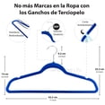 thumbnail image 2 of MAGMALIFE 50 Ganchos para Ropa de Terciopelo, Gancho Plateado Giratorio de 360 Grados, Adecuado para Todo Tipo de Ropa, Antideslizante, 2 of 5