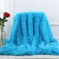 thumbnail image 3 of Bizhua Winter Warm Blanket, 120*80Cm, Blueshaggy Long Faux Fur Throw Blanket Fuzzy Lightweight Plush Sherpa Fleece, 3 of 3