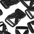 thumbnail image 3 of Hebillas de plástico de liberación rápida laterales contorneadas de 10 piezas, fuertes y duraderas, y cómodas de usar negro Soledad Hebillas femeninas masculinas, 3 of 10