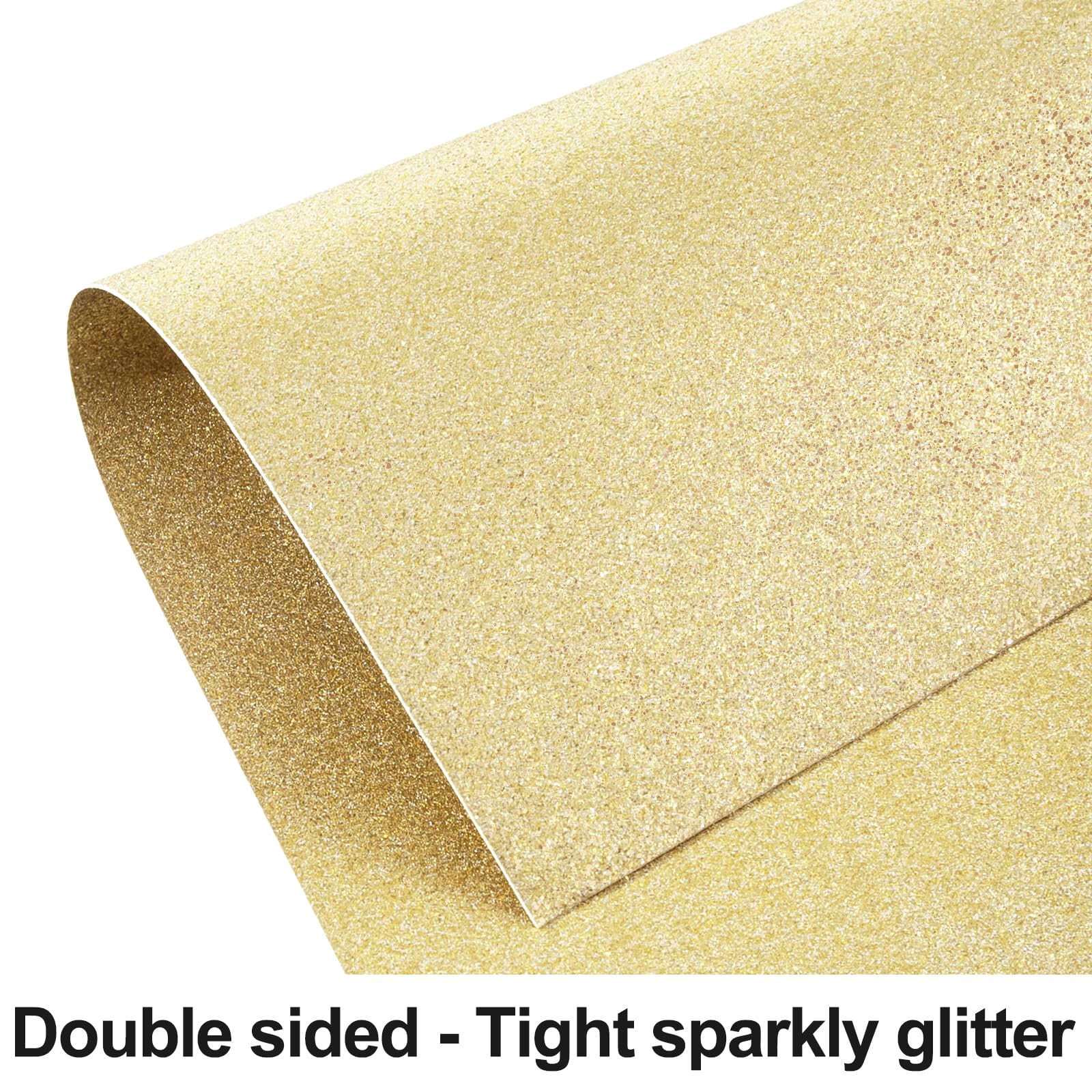 Glitter Cardstock 8.5x11 Double-sided 24 Sheets  Champagne No-shed Paper 280gsm/100lb Thick Card Stock For Circut Making Diy Projects Party Decorations Scrapbooking