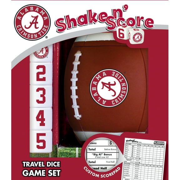 MasterPieces Officially Licensed NCAA Alabama Crimson Tide Shake N' Score Dice Game for Age 6 and Up