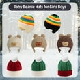 thumbnail image 6 of Tisoloow Soft Warm Fleece Lined Baby Winter Hat for Newborn Infant Toddler Kids Baby Beanie Hats for Girls Boys Rainbow White 1-6 Years, 6 of 8