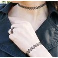 thumbnail image 1 of Braided Fishing Line Jewelry Pack - 3 Piece Choker Necklaces, Rings - One Size Black, 1 of 5