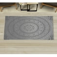 thumbnail image 1 of Mandala Decorative Rug, Abstract Floral Design with Themes Native South East Folkloric Illustration, Quality Carpet for Bedroom Dorm and Living Room, 6 Sizes, Taupe Grey, by Ambesonne, 1 of 1