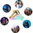 thumbnail image 5 of Light Up Shoes Men Women LED Shoes High Top Adult Light Up Sneakers Glow in The Dark Shoes with USB Recharging for Dancing Parties, 5 of 13