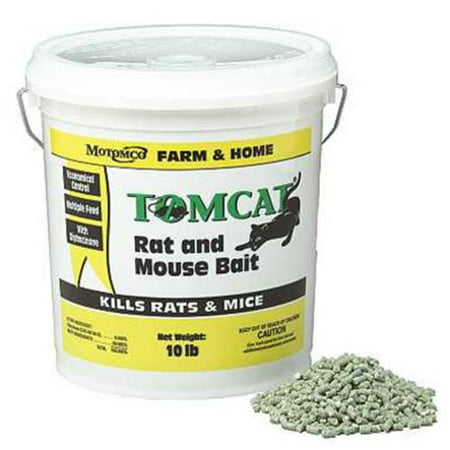 008-32345 Tomcat Rat And Mouse Bait Pellet, 10 lb, Kills Norway rats roof rats and house mice By (Best Bait To Kill Rats)