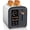 Dark Chocolate, variant on Toaster 2 Slice, Touch Control Stainless Toaster LCD Display, 50% Faster Heating Speed, 1.4'' Wide Slots, More Timer Functions, Removable Crumb Tray, 1350W, Dark Metallic