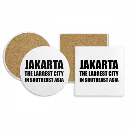 

Jakarta Largest City Southeast Asia Coaster Cup Mug Holder Absorbent Stone Cork Base Set