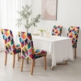thumbnail image 4 of Red Purple Blue Chair Covers Dining Chair Cover Stretch Dining Chair Slipcover Removable Washable Kitchen Chair Cover Parson Chair Covers for Dining Room Set of 4 Living Room Chair Covers, 4 of 6