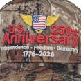 thumbnail image 5 of vigerkar 250 Anniversary USA Hat Unisex Embroidered Baseball Cap Patriotic Trucker Hats for Men Women Adjustable Ball Cap Gift (Khaki, One Size）, 5 of 6