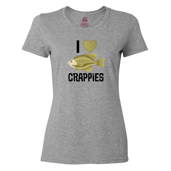Inktastic Crappie Fishing I Love Crappies Women's T-Shirt
