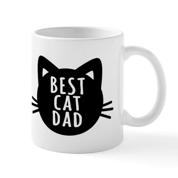 CafePress - Best Cat Dad Mugs - 11 oz Ceramic Mug - Novelty Coffee Tea Cup