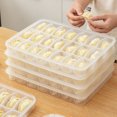 thumbnail image 4 of Food Grade Plastic Freezer Storage Box, Large Capacity Dumpling Box, BPA-Free, Secure Lid, Leak-Proof, Modern Kitchen, Family Cooking, Meal Prep, Food Preservation TOPLIU, 4 of 8