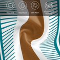 thumbnail image 5 of Modern Brown Teal Cloth Napkins, Boho Contemporary Geometric Striped Washable and Reusable Dinner Napkins Set of 4, Table Napkin for Kitchen Party Birthday Wedding Hotel Housewarming 20"x20", 5 of 8