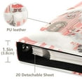thumbnail image 3 of FORMRS 3 Ring Photo Album 4"x6" Self Adhesive Large Capacity PU Leather Cover, Light Pink Gingerbread Houses, 3 of 8