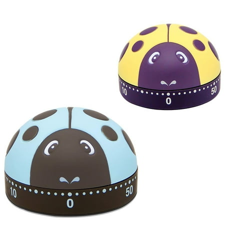 

Cute Kitchen Timer Mechanical Timer 60 Animal Timer for Cooking ( Blue and Yellow)