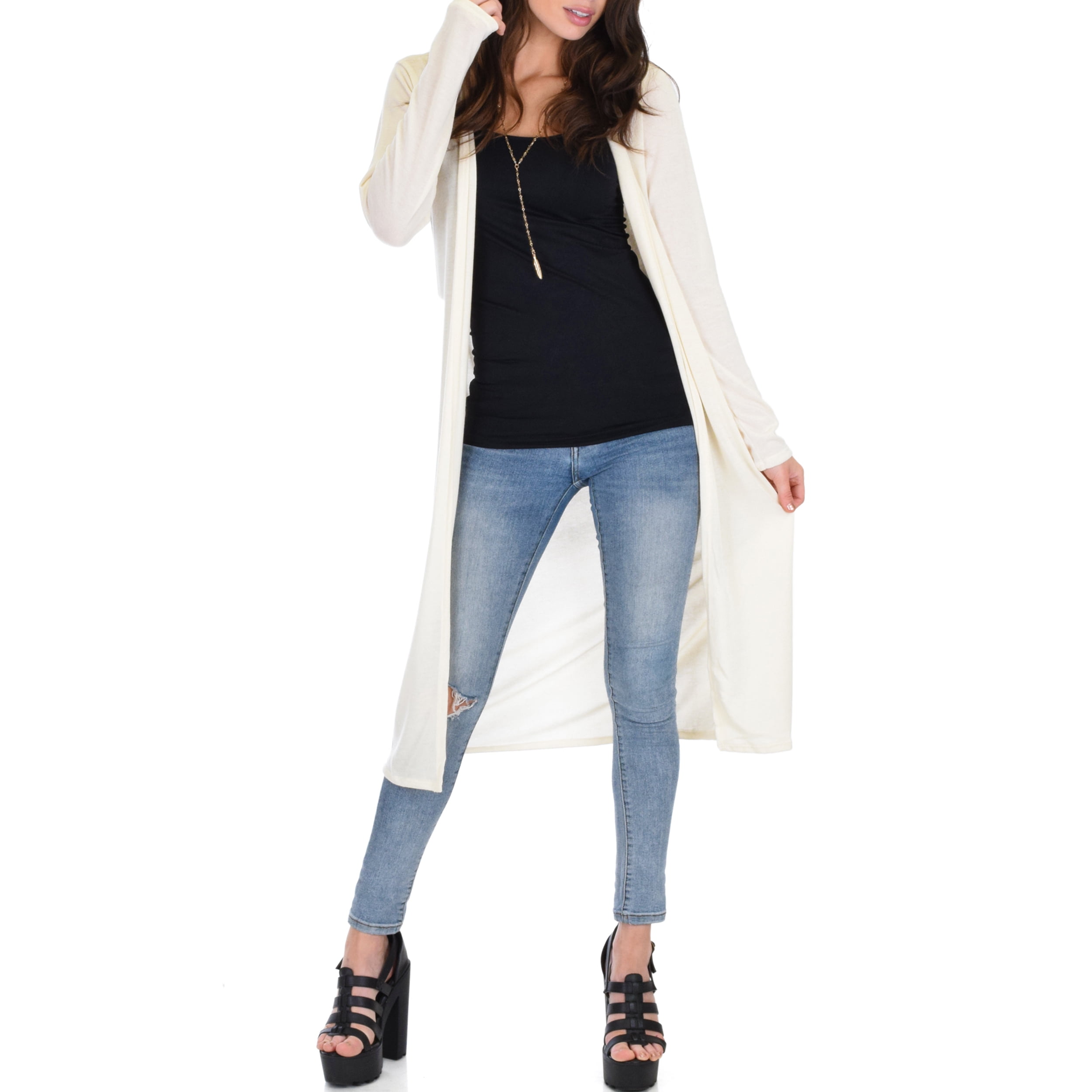 Clothing Showroom Long Sleeve Hooded Cardigan Sweater