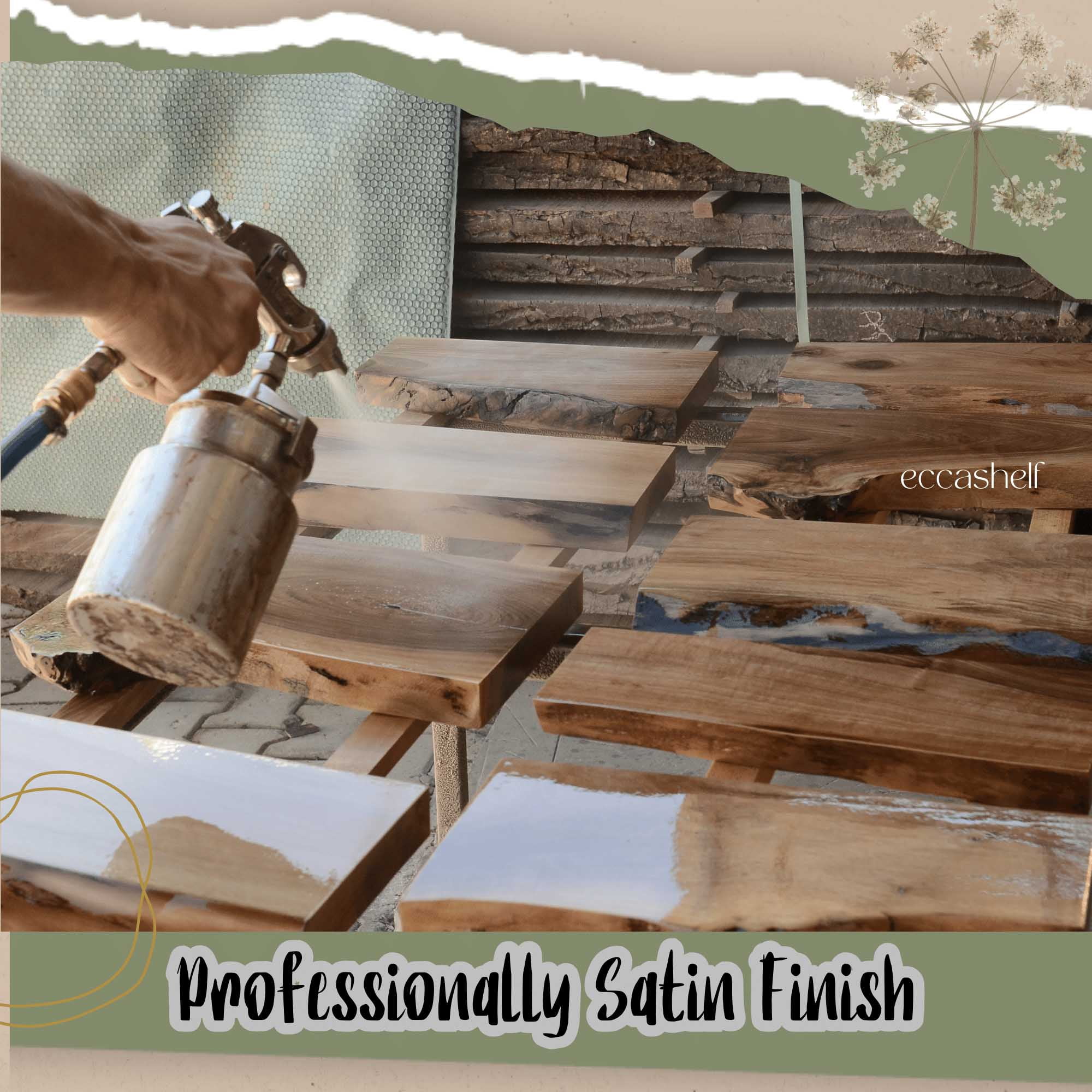 Rustic Live Edge Walnut Floating Shelves for Wall - Natural Wood Floating Shelf - Solid Wood Wall Shelves