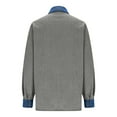 thumbnail image 4 of Outfmvch Womens Corduroy Shirt Long Sleeve Oversized Button Up V Neck Blouses Tops Loose Fit Dressy Casual Shacket Jacket A1 Grey S-2XL, 4 of 6