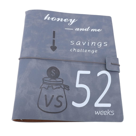 BIMZUC 52‑Week Money‑Saving Challenge Notebook – Premium Leather, Reusable Budget Planner with Transparent Cash Envelopes, Ideal Gift for Couples & Families