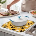 thumbnail image 2 of 2pcs Hen and Egg Illustration Drying Mat, Super Absorbent Microfiber Dish Drying Pad, 3-Layer Heat Resistant for Countertop, Vintage Farm Theme, 2 of 6