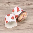 thumbnail image 4 of 50 Pcs Emballages Résistants à la Chaleur pour Cupcakes, Moules à Muffins Ronds Épaissis (Fraise), 4 of 8
