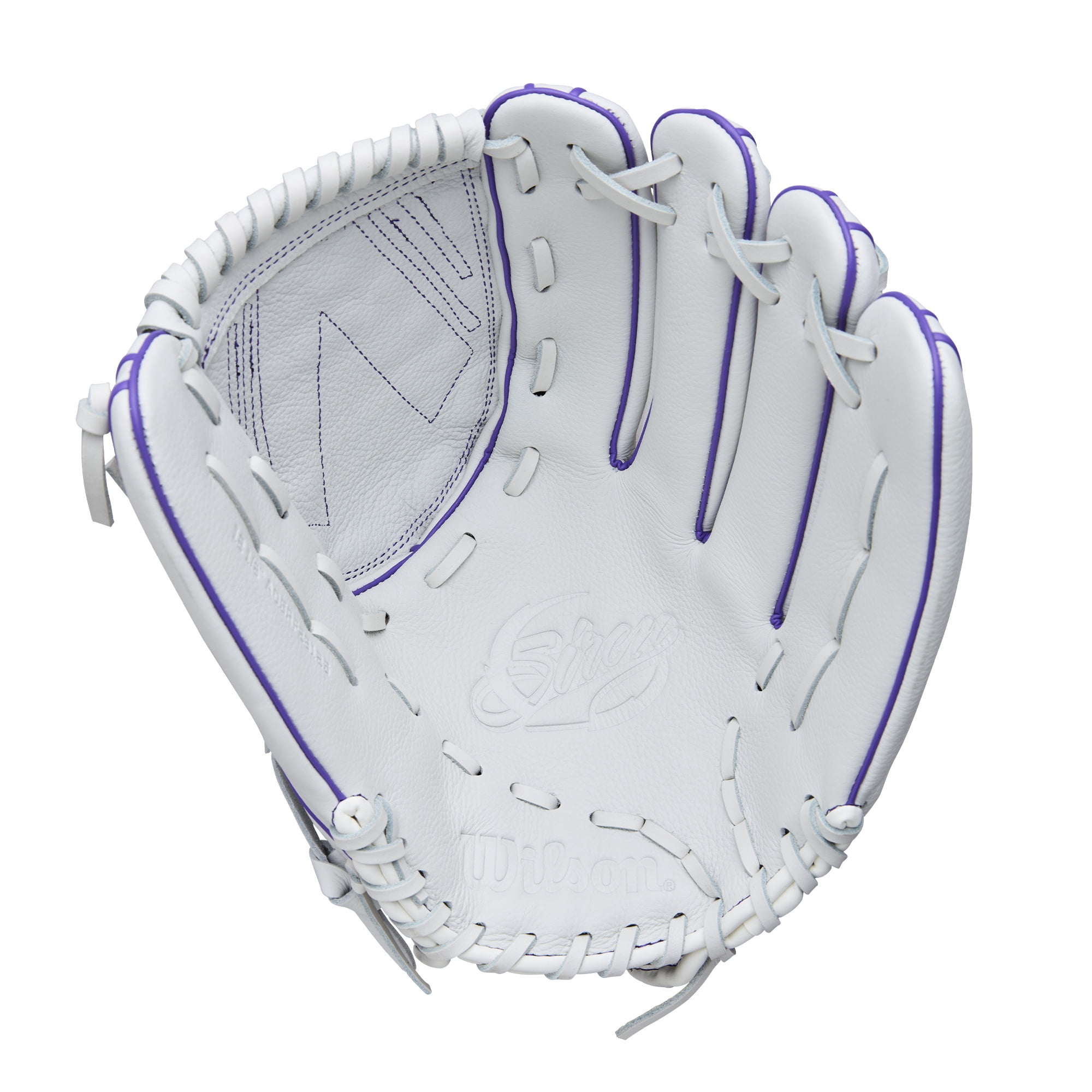 Wilson 2026 A500™ Siren™ 12.5" Youth Fastpitch Glove - White/Purple/Teal, Right Hand Throw