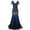Blue, variant on TMOYZQ Women's Floor Length Bodycon Sequin Maxi Dress V Neck Short Sleeve Sparkly Glitter Mermaid Tulle Dress Formal Evening Party Gowns Prom Dress