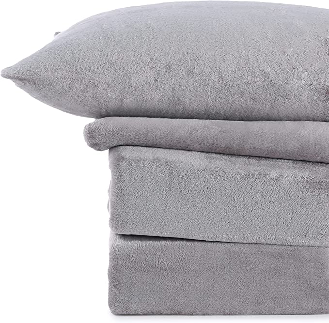 Berkshire Blanket & Home Co VelvetLoft® Sheet Set Queen Grey
