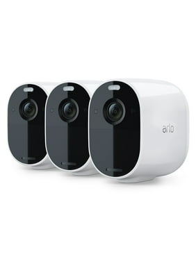 Arlo Essential Spotlight Wireless Security Camera - 3 Pack - 1080p Video Color Night Vision, White VMC2330W